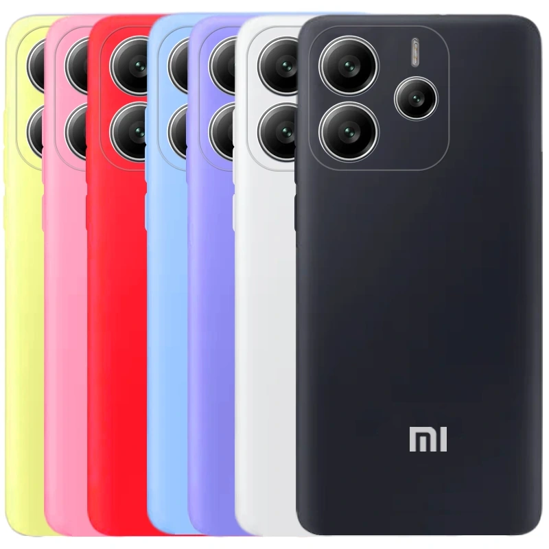 قاب سیلیکونی شیائومی ردمی نوت 4g 14 / Note 14 4G مدل محافظ دوربین دار ضدلک (100% اصلی)