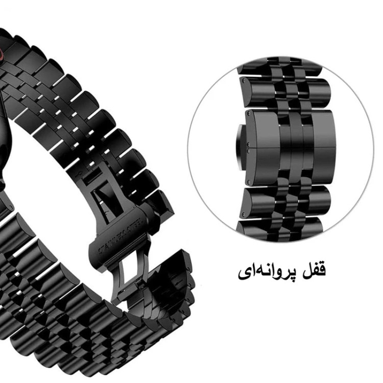 خرید بند استیل مدل 5 مهره مناسب برای اپل واچ 42/44/45/49 میلی متری ضد حساسیت از دیجی اکسس