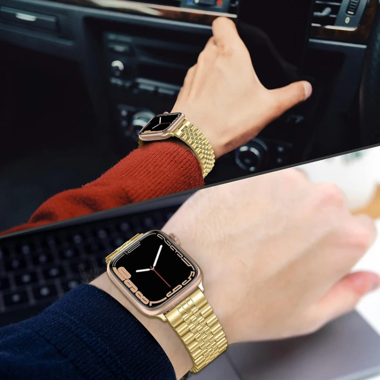 خرید بند استیل مدل 5 مهره مناسب برای اپل واچ 42/44/45/49 میلی متری ضد حساسیت از دیجی اکسس