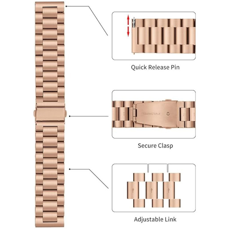 خرید بند استیل / فلزی مدل 3Bead GRDH مناسب برای ساعت هوشمند سامسونگ Galaxy Watch 8 40mm/44mm/Classic 46mm به همراه کاور از دیجی اکسس