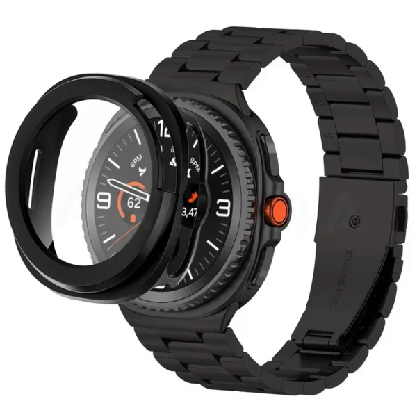 خرید بند استیل / فلزی مدل 3Bead GRDH مناسب برای ساعت هوشمند سامسونگ Galaxy Watch 8 40mm/44mm/Classic 46mm به همراه کاور از دیجی اکسس