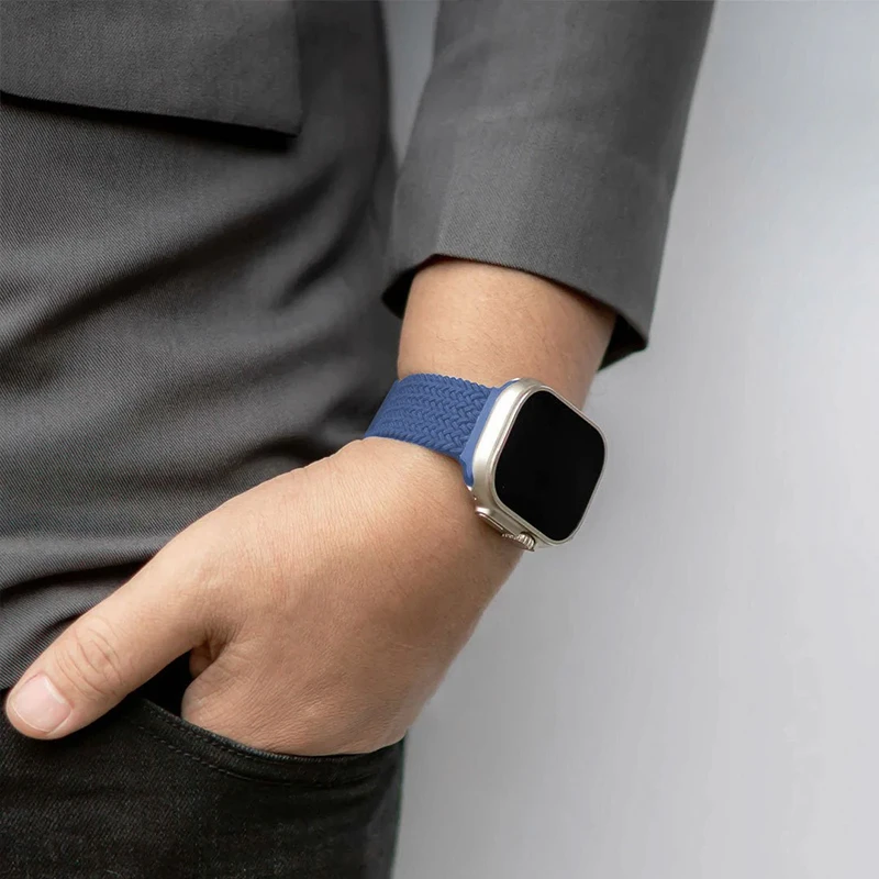 خرید بند سولو (بافت) مدل Braided-B مناسب برای اپل واچ سری 1/2/3/4/5/6/7/8/9سایز 38/40/41 میلی متری ضد حساسیت از دیجی اکسس