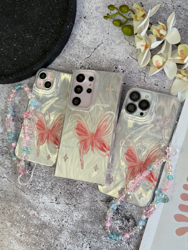 خرید قاب پروانه رز فلای با آویز سامسونگ و شیائومی (کدC2147) از دیجی اکسس