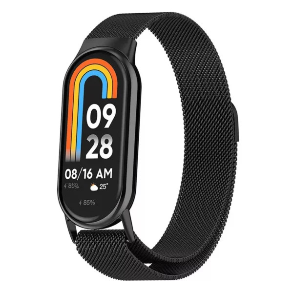 خرید بند میلانس/حصیری استیل مدل Milanese GRDS مناسب برای مچ بند هوشمند شیائومی /۹/۸/Mi Band 10 به همراه کاور