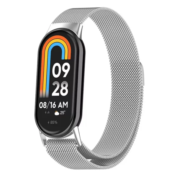 خرید بند میلانس/حصیری استیل مدل Milanese GRDS مناسب برای مچ بند هوشمند شیائومی /۹/۸/Mi Band 10 بدون کاور