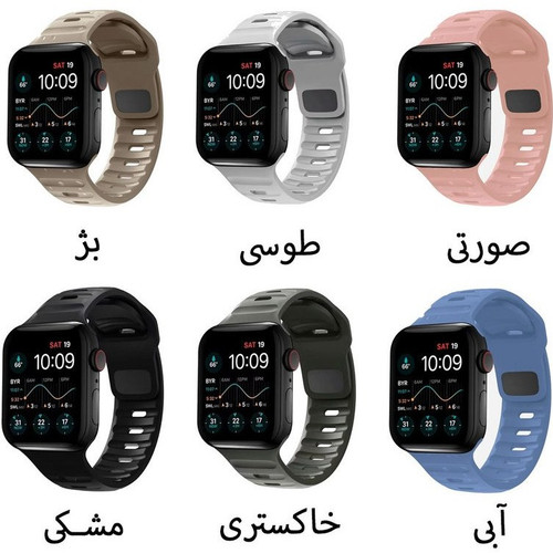 خرید بند سیلیکونی اسپیگن مدل SPIGEN SPORT برای اپل واچ سری SE/1/2/3/4/5/6/7/8/9/SE2021/SE2023/se ALUMINUM سایز 38 / 40 / 41 میلی متر از دیجی اکسس