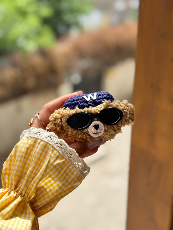 خرید کاور ایرپاد پشمی خرسی عینکی ایرپاد پرو /پرو 2 W (کدa0243)air pod pro/pro 2 از دیجی اکسس