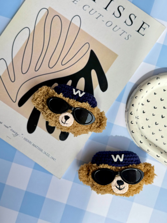 خرید کاور ایرپاد پشمی خرسی عینکی ایرپاد پرو /پرو 2 W (کدa0243)air pod pro/pro 2 از دیجی اکسس