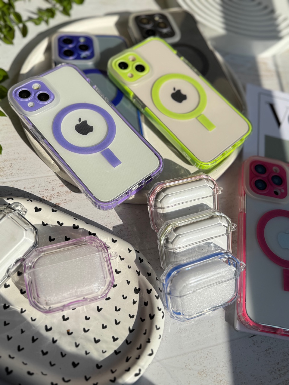 خرید کاور ایرپاد ست قاب مگ سیف دار رنگی (کدa0141) airpods 1/2 از دیجی اکسس