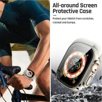 خرید کاور ساعت هوشمند مدل Full Cover مناسب برای اپل واچ Ultra 49 mm به همراه محافظ صفحه نمایش از دیجی اکسس