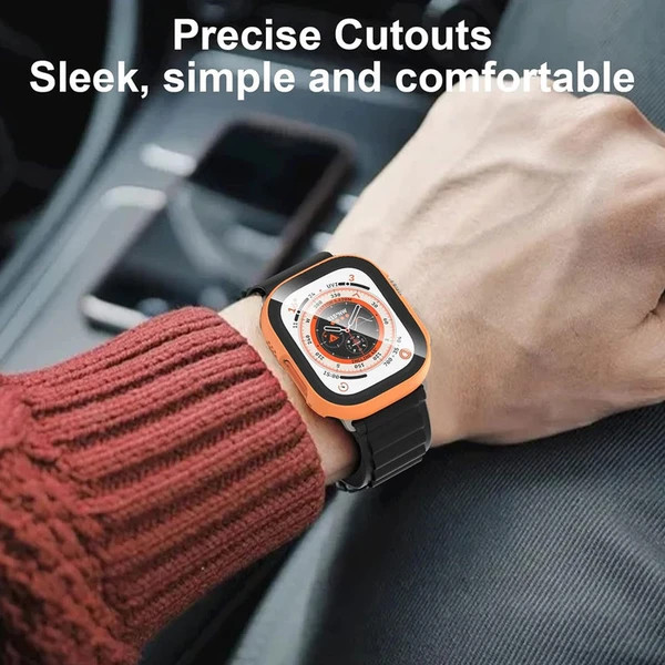 خرید کاور ساعت هوشمند مدل Full Cover مناسب برای اپل واچ Ultra 49 mm به همراه محافظ صفحه نمایش از دیجی اکسس