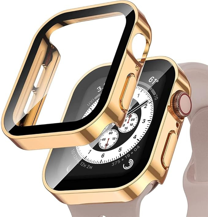 خرید کاور مدل Full-Wm مناسب برای اپل واچ سری se/1/2/3/4/5/6/7/8/9/2021/2023/aluminum case سایز 45 میلی متری به همراه محافظ صفحه نمایش از دیجی اکسس