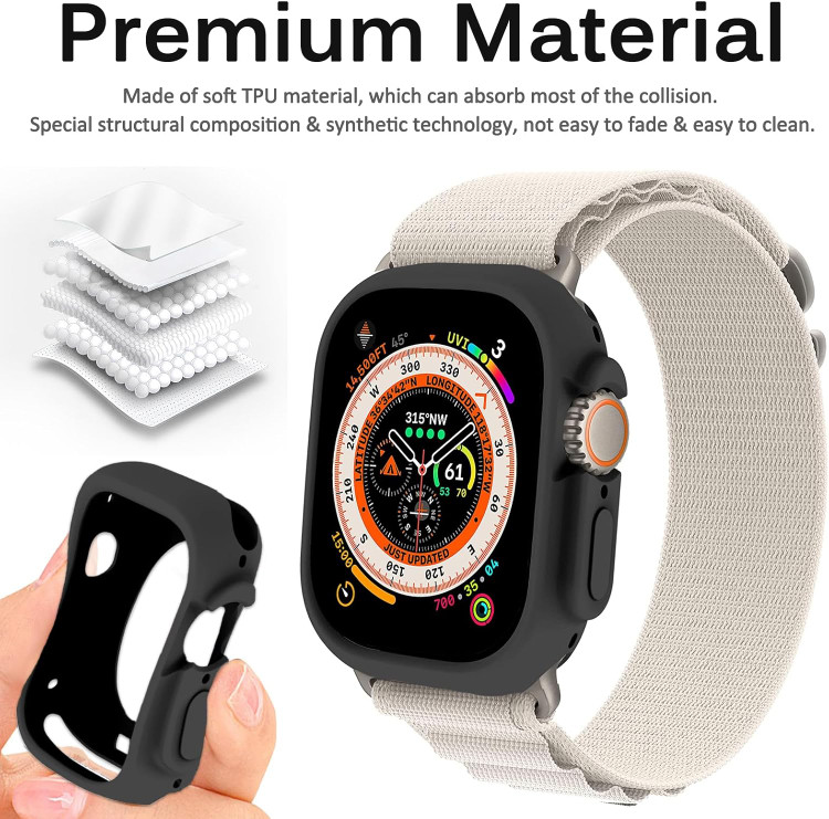 خرید کاور ساعت هوشمند مدل silicon bumper مناسب برای اپل واچ Ultra / Ultra 2 49 mm با بهترین کیفیت از دیجی اکسس