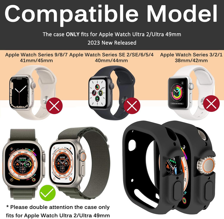 خرید کاور ساعت هوشمند مدل silicon bumper مناسب برای اپل واچ Ultra / Ultra 2 49 mm با بهترین کیفیت از دیجی اکسس