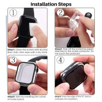 خرید کاور مدل Full Cover مناسب برای اپل واچ سری se/1/2/3/4/5/6/7/8/9/2021/2023/aluminum case سایز 44 میلی متری به همراه محافظ صفحه نمایش از دیجی اکسس