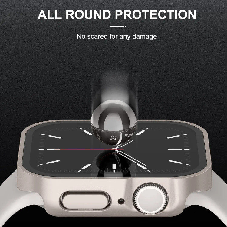 خرید کاور مدل Full Cover مناسب برای اپل واچ سری se/1/2/3/4/5/6/7/8/9/2021/2023/aluminum case سایز 44 میلی متری به همراه محافظ صفحه نمایش از دیجی اکسس