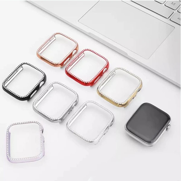 خرید کاور نگینی مدل GEM BUMPER مناسب برای اپل واچ سری SE/1/2/3/4/5/6/7/8/9/AluminumCase سایز 45 میلی متری از دیجی اکسس