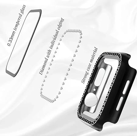 خرید کاور نگینی مدل GEM BUMPER مناسب برای اپل واچ سری SE/1/2/3/4/5/6/7/8/9/AluminumCase سایز 42 میلی متری از دیجی اکسس