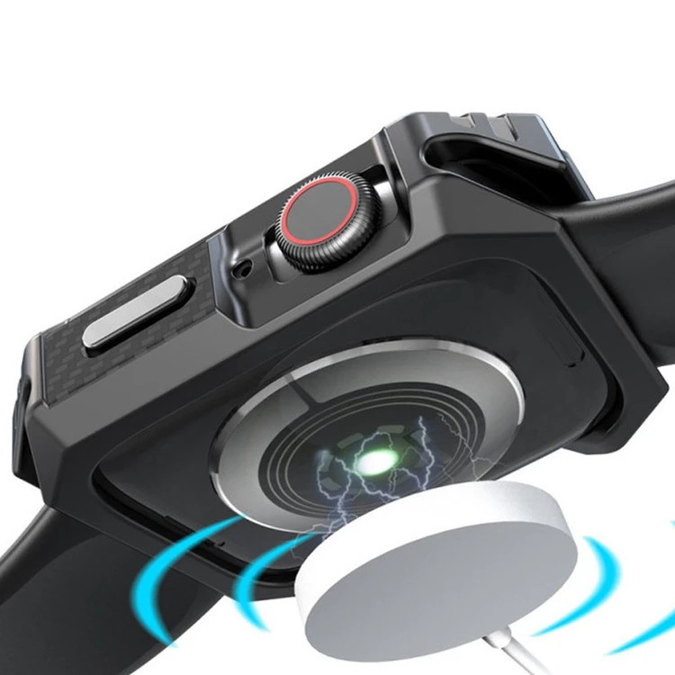 خرید کاور مدل Carbon Bumper مناسب برای اپل واچ سری Se/1/2/3/4/5/6/7/8/9/AluminumCase سایز 45 میلی متری از دیجی اکسس