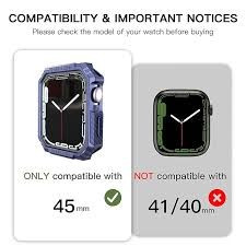 خرید کاور مدل Carbon Bumper مناسب برای اپل واچ سری Se/1/2/3/4/5/6/7/8/9/AluminumCase سایز 45 میلی متری از دیجی اکسس