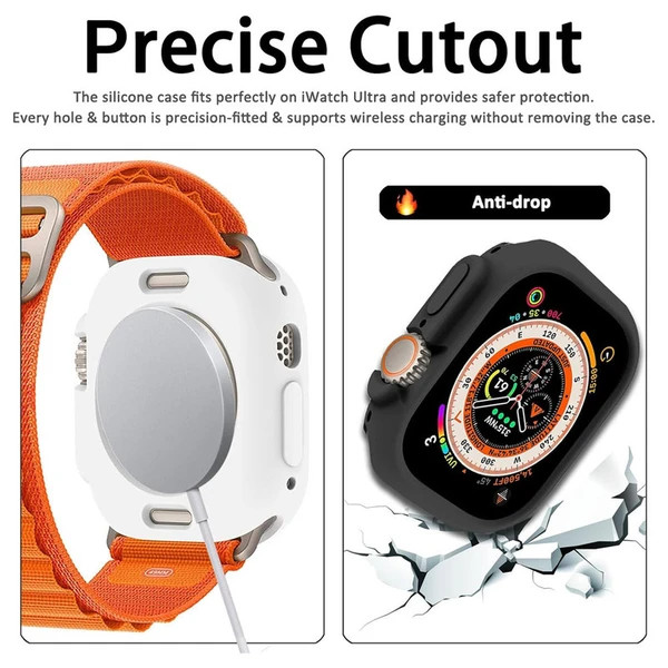 خرید کاور سیلیکونی مدل silicon bumper مناسب برای اپل واچ سری se/1/2/3/4/5/6/7/8/9/2021/2023/aluminum case سایز 45 میلی متری از دیجی اکسس