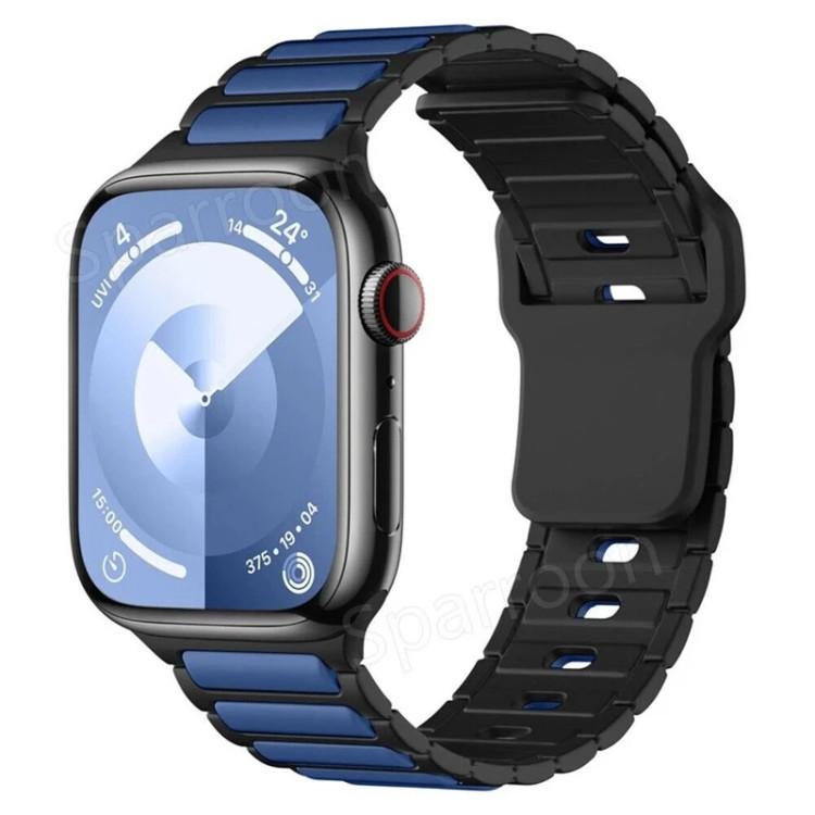 قیمت و خرید بند سیایکونی ضد حساسیت مدل Silicone Ripple برای اپل واچ سایز بندی کامل از دیجی اکسس