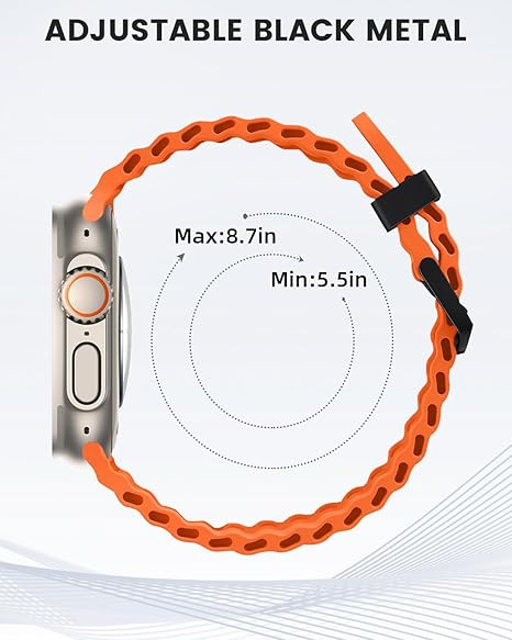 قیمت و خرید بند اپل واچ سیلیکونی موجدار با سگک مدل loop SPORT F برای ااپل واچ اولترا Ultra / Ultra2/Ultra3 49 mm ضد حساسیت و رنگ ثابت از دیجی اکسس