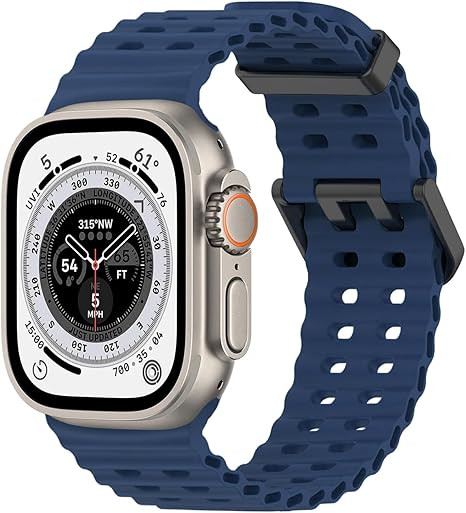 قیمت و خرید بند اپل واچ سیلیکونی موجدار با سگک مدل loop SPORT F برای ااپل واچ اولترا Ultra / Ultra2/Ultra3 49 mm ضد حساسیت و رنگ ثابت از دیجی اکسس