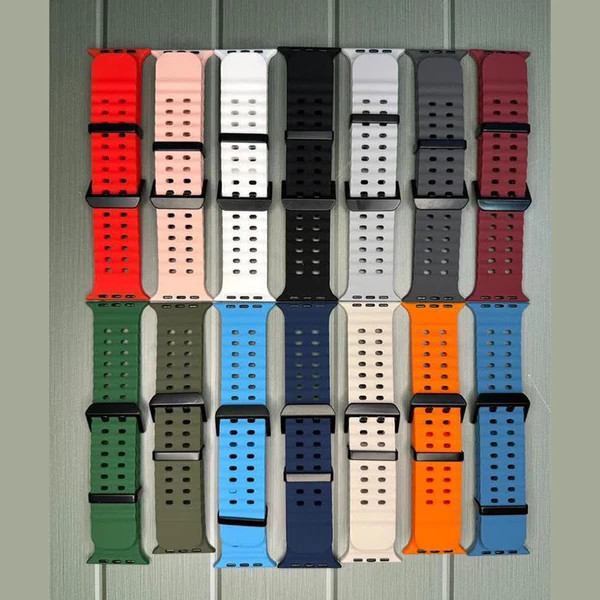 قیمت و خرید بند اپل واچ سیلیکونی موجدار با سگک مدل loop SPORT F برای ااپل واچ اولترا Ultra / Ultra2/Ultra3 49 mm ضد حساسیت و رنگ ثابت از دیجی اکسس