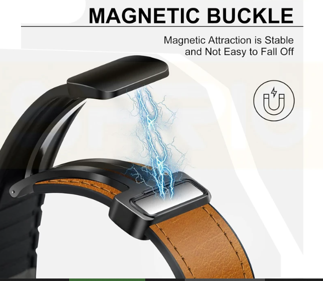 خرید بند چرم مدل Magnetic Leather مناسب اپل واچ سری Se/1/2/3/4/5/6/7/8/9/Ultra/Ultra2 سایز 42/44/45/49 میلیمتری از دیجی اکسس