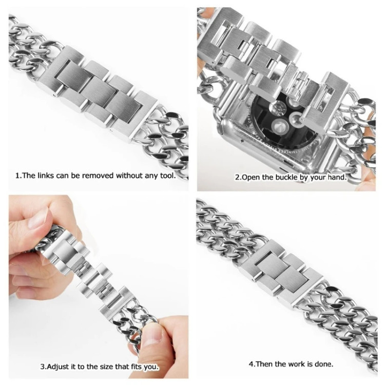 قیمت و خرید بند ساعت هوشمند مدل کارتیه امیزفیت Amazfit Bip Lite استیل ضد حساسیت Xiaomi Amazfit Bip Lite Cartier Chain Band