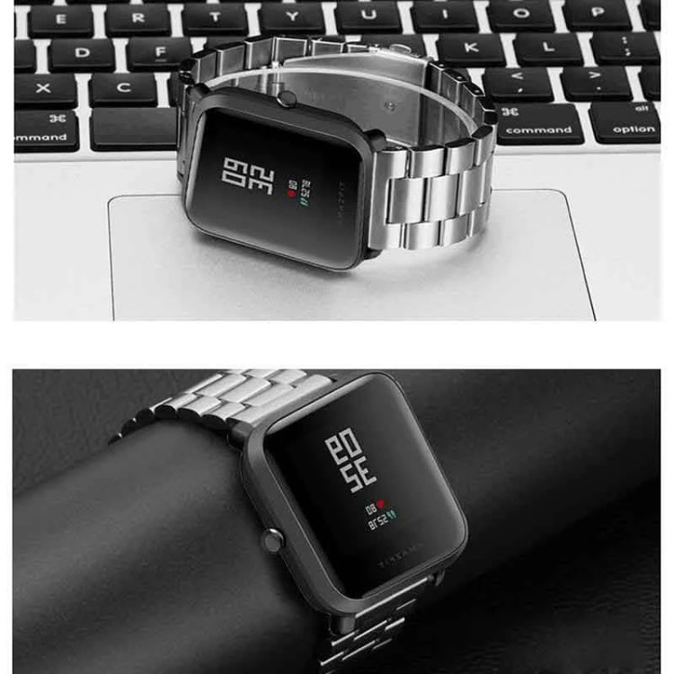 قیمت و خرید بند فلزی/ استیل بند سه مهره طرح 3Bead ساعت هوشمند شیائومی امازفیت لایت Amazfit Bip Lite از دیجی اکسس