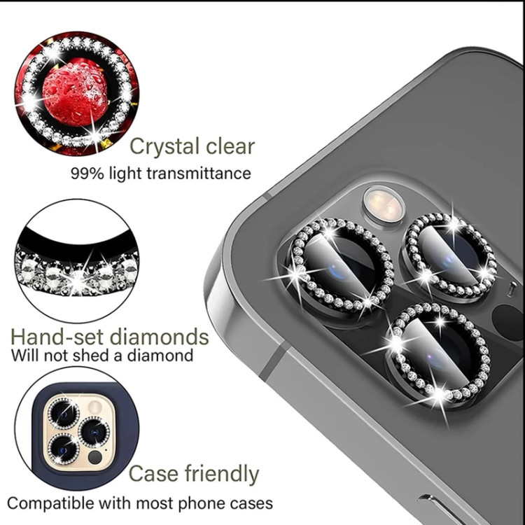 قیمت و خرید محافظ لنز دوربین مدل نگین دار مناسب برای گوشی موبایل اپل Iphone 15 Pro / 15 Promax از دیجی اکسس