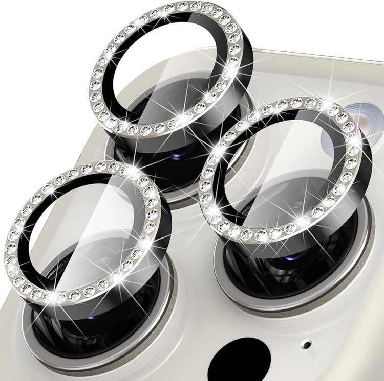 قیمت و خرید محافظ لنز دوربین مدل نگین دار مناسب برای گوشی موبایل اپل Iphone 15 Pro / 15 Promax از دیجی اکسس