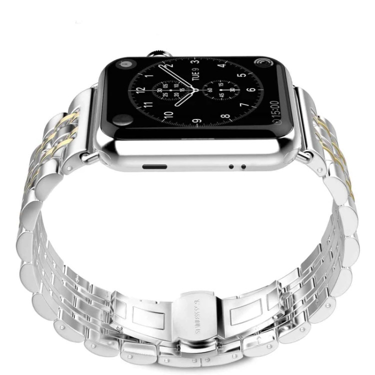 قیمت و خرید بند استیل / فلزی مناسب برای ساعت هوشمند مدل 7Bead SLV 2C مناسب برای اپل واچ 38 mm سری 3 از دیجی اکسس