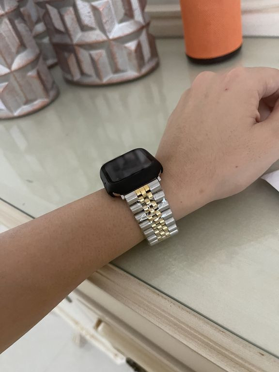 قیمت و خرید بند استیل / فلزی مناسب برای ساعت هوشمند مدل 7Bead SLV 2C مناسب برای اپل واچ 44 mm سری 5 از دیجی اکسس