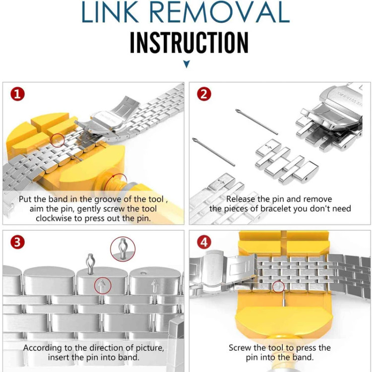 قیمت و خرید بند استیل / فلزی مناسب برای ساعت هوشمند مدل 7Bead SLV 2C مناسب برای اپل واچ 44 mm سری 5 از دیجی اکسس