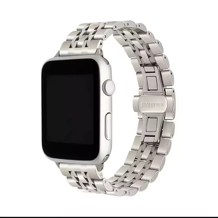 قیمت و خرید بند استیل / فلزی مناسب برای ساعت هوشمند مدل 7Bead SLV 2C بند استیل / فلزی ساعت هوشمند مناسب برای اپل واچ 42 mm سری 10 از دیجی اکسس