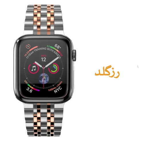 قیمت و خرید بند استیل / فلزی مناسب برای ساعت هوشمند مدل 7Bead SLV 2C بند استیل / فلزی ساعت هوشمند مناسب برای اپل واچ 42 mm سری 10 از دیجی اکسس