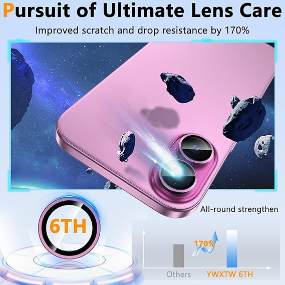 قیمت و خرید محافظ لنز دوربین رینگی مدل مناسب برای گوشی موبایل اپل Lens Protector for iphone 16/16 Plus از دیجی اکسس