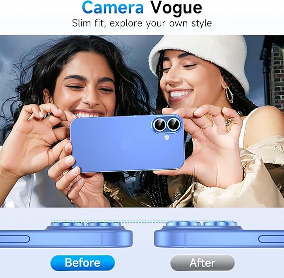 قیمت و خرید محافظ لنز دوربین رینگی مدل مناسب برای گوشی موبایل اپل Lens Protector for iphone 16/16 Plus از دیجی اکسس