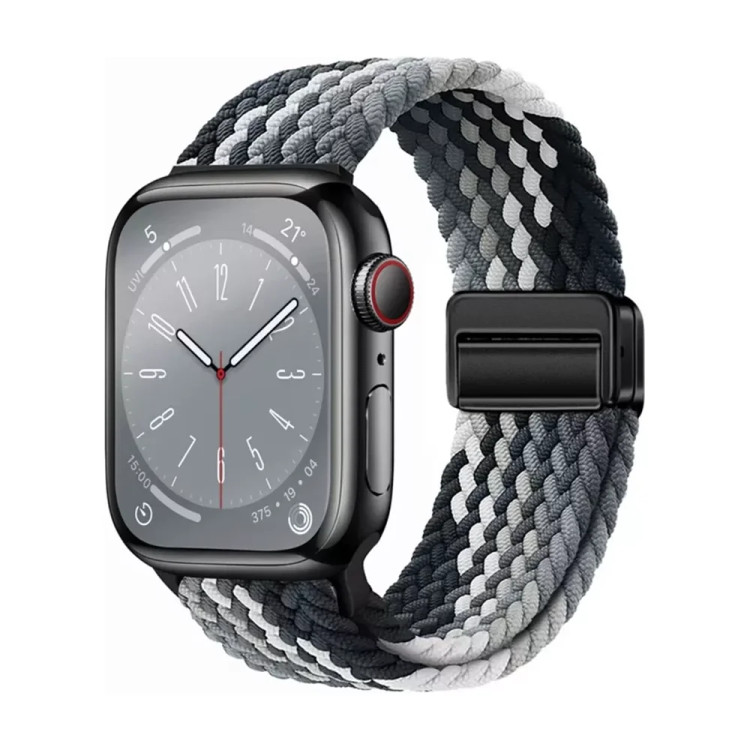 خرید بند کنفی بافت سولو با قفل مگنتی اپل واچ سری 9 سایز بندی کامل در 50 رنگ متنوع با کیفیت بالا از دیجی اکسس