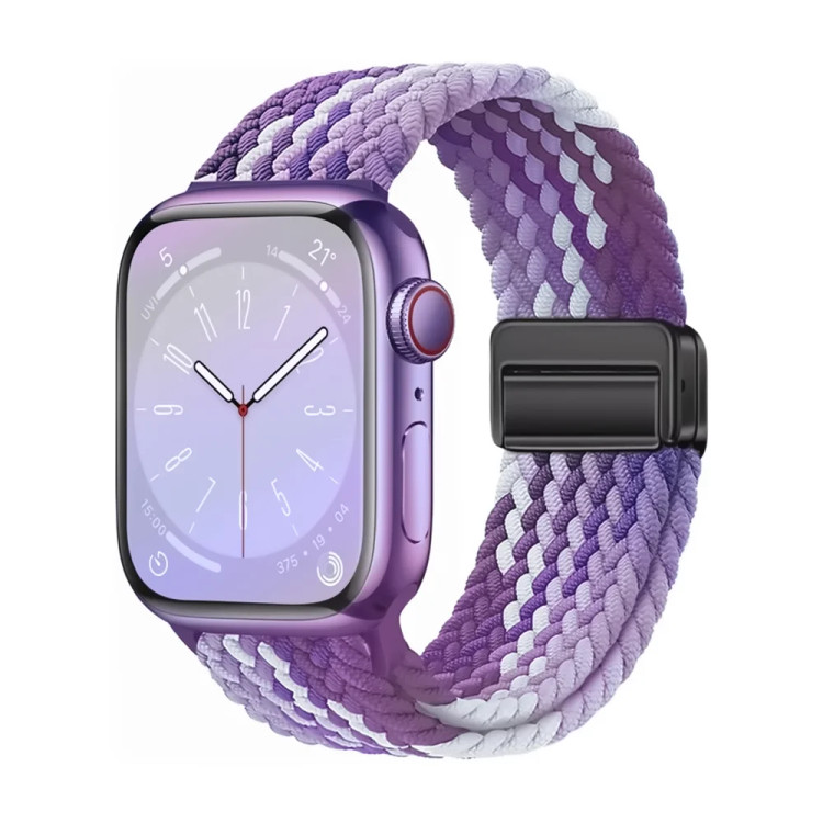 خرید بند کنفی بافت سولو با قفل مگنتی اپل واچ سری 9 سایز بندی کامل در 50 رنگ متنوع با کیفیت بالا از دیجی اکسس