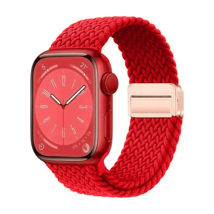 خرید بند کنفی بافت سولو با قفل مگنتی اپل واچ سری 9 سایز بندی کامل در 50 رنگ متنوع با کیفیت بالا از دیجی اکسس