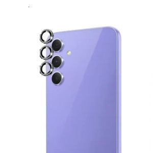 محافظ لنز دوربین رینگی نگین دار مدل Ring Metal Diamond مناسب برای گوشی موبایل سامسونگ Galaxy A34 5G