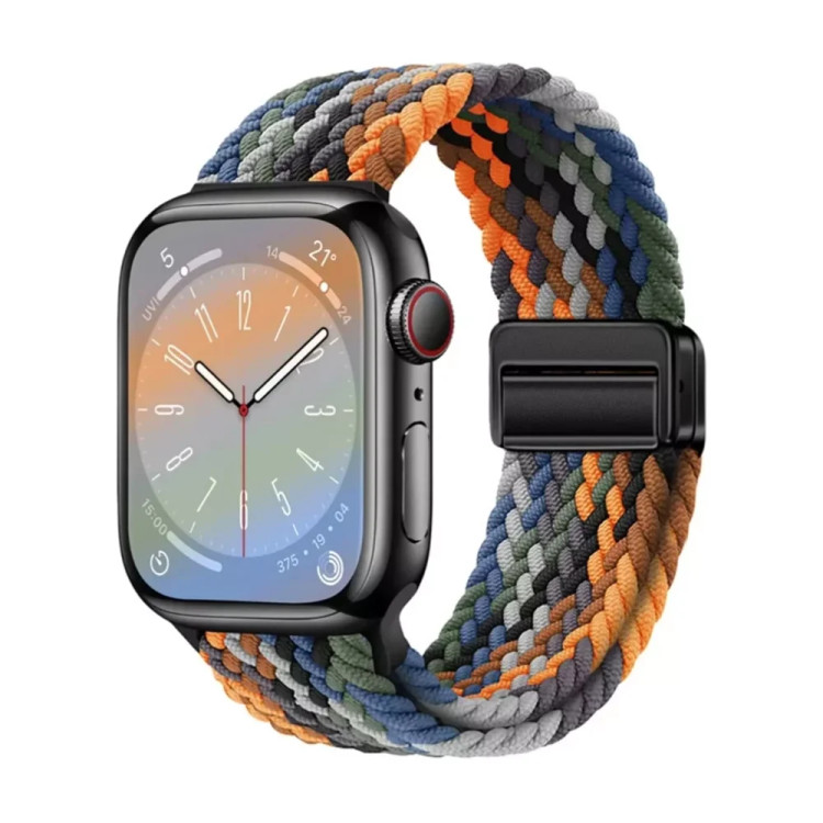 خرید بند کنفی بافت سولو با قفل مگنتی اپل واچ سری 9 سایز بندی کامل در 50 رنگ متنوع با کیفیت بالا از دیجی اکسس