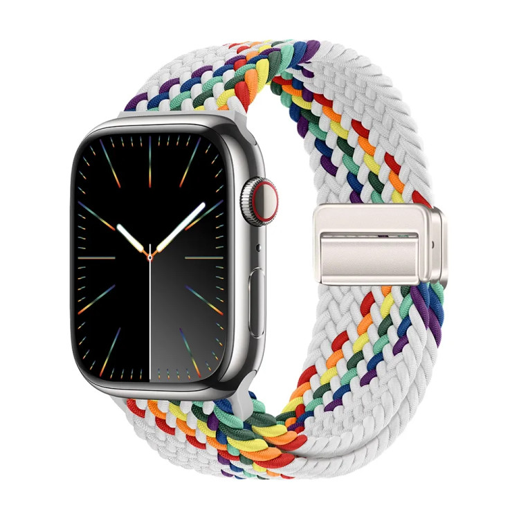 خرید بند کنفی بافت سولو با قفل مگنتی اپل واچ سری 9 سایز بندی کامل در 50 رنگ متنوع با کیفیت بالا از دیجی اکسس
