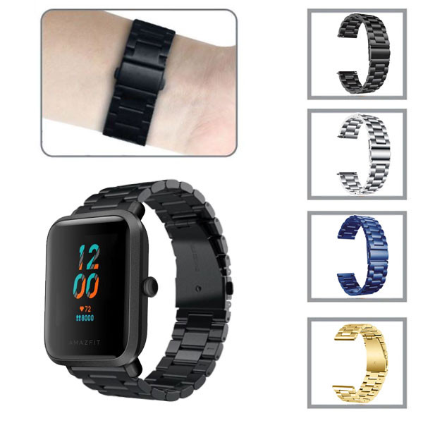 قیمت و خرید بند استیل مدل 3Bead AK مناسب برای ساعت هوشمند آمیزفیت Amazfit pop 3 S از دیجی اکسس