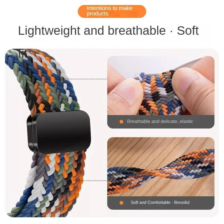 قیمت خریدبند بافت سولو با قفل مگنتی قوی مناسب ساعت هوشمند آمازفیت Amazfit bip s در 40 رنگ از دیجی اکسس