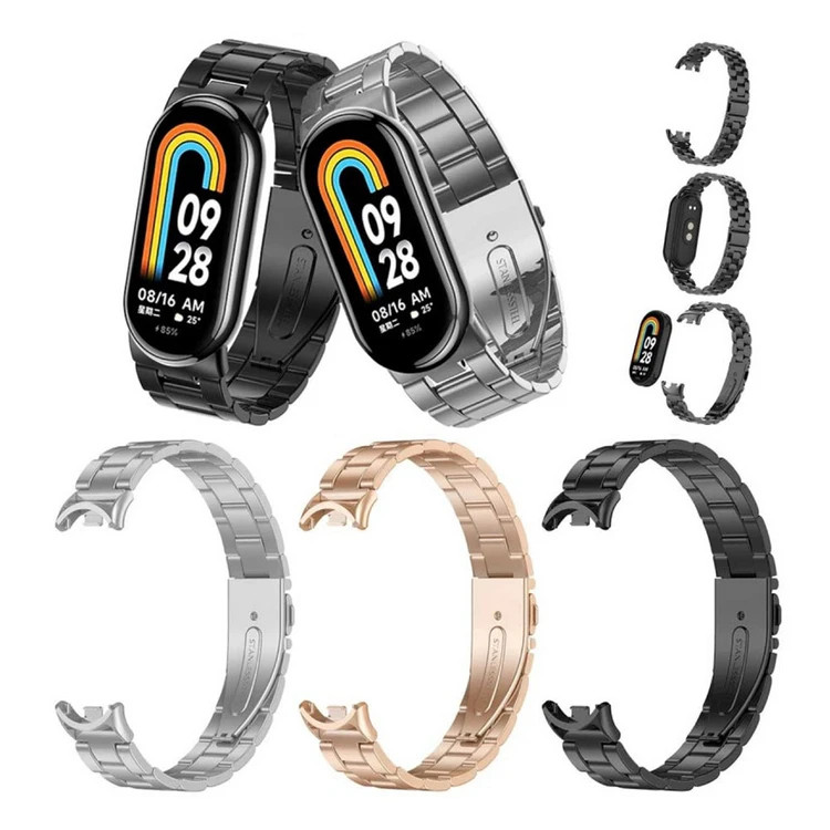 قیمت و خرید بند فلزی 3BEAD مناسب ساعت هوشمند شیائومی می بند Mi BAND 8/9/10 استیل با کیفیت از دیجی اکسس